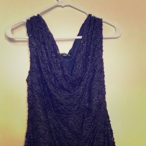 Blue Beaded Cocktail Dress